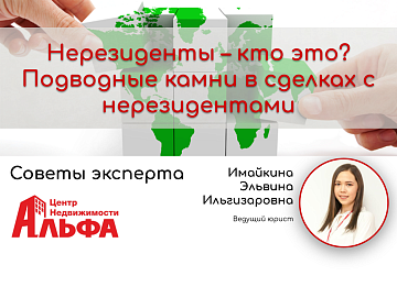 Статья от Имайкиной Эльвины Ильгизаровны, ведущего юриста на тему: "Нерезиденты – кто это? Подводные камни в сделках с нерезидентами"