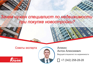 Статья: "Зачем нужен специалист по недвижимости при покупке новостройки?"